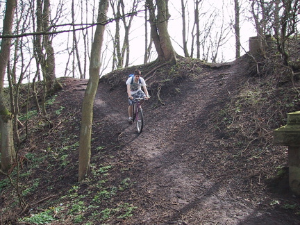 Me[alex] riding down a slope