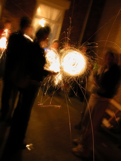 Someone with a sparkler